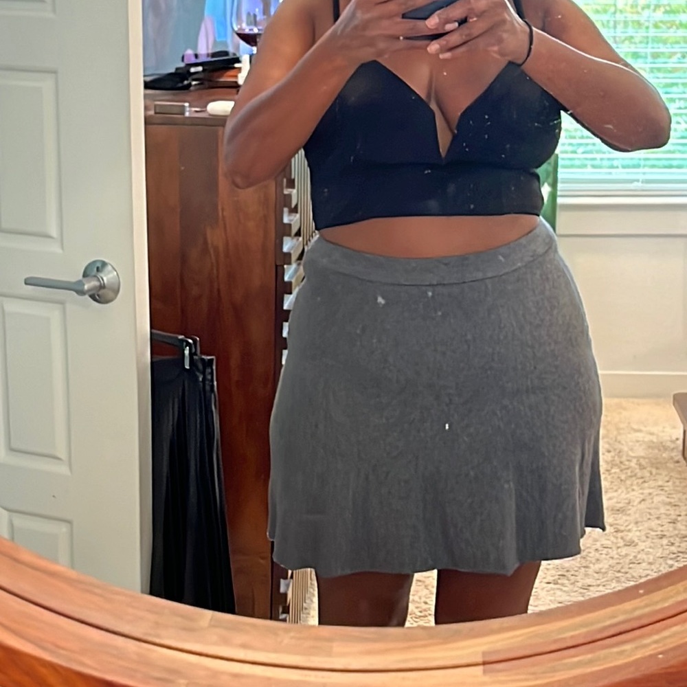 Wool mini skirt